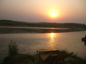 Sunset seen from Sauraha, Chitwan