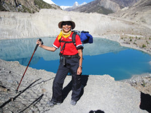 Trekker at Annapurna trail